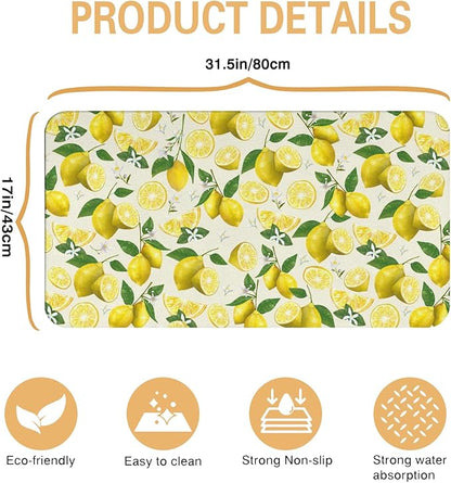 Kitchen Countertop Dish Drying Mat, Super Absorbent Coffee Bar Mat - Image 5
