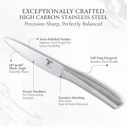 Moss & Stone Professional Kitchen Knife Chef Set, Premium Kitchen Knife Set - Image 5