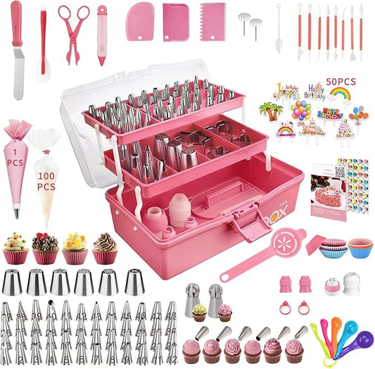 Cake Decorating Supplies Tools Kit: 358pcs Baking Accessories by AUKOW