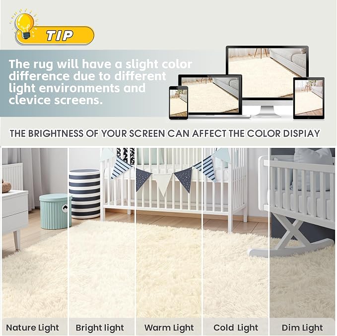 8x10 Area Rug for Living Room, Ultra Soft Fluffy Shag Rugs for Bedroom - Image 7