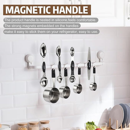 Magnetic Measuring cups and spoons Set, 5 Stainless Steel Magnetic Measuring - Image 3