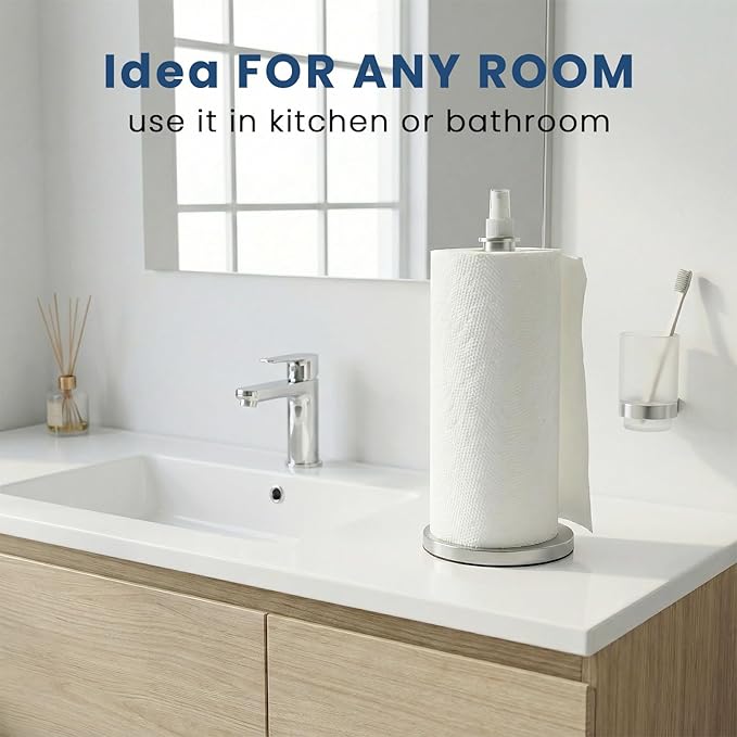 2 in 1 Paper Towel Holder with Spray Bottle, Countertop Paper Towel Holder with - Image 5