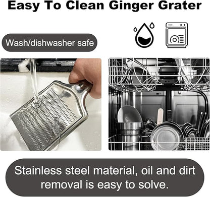 Ginger Grater Tool, Stainless Steel Grater Rustproof 8.46"x4.16" Large Size - Image 4