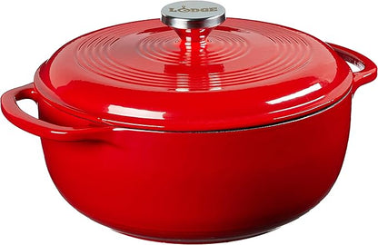 Lodge 4.5 Quart Enameled Cast Iron Dutch Oven by Lodge