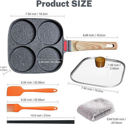 4‑Cup Nonstick Egg Pan Set - Image 2