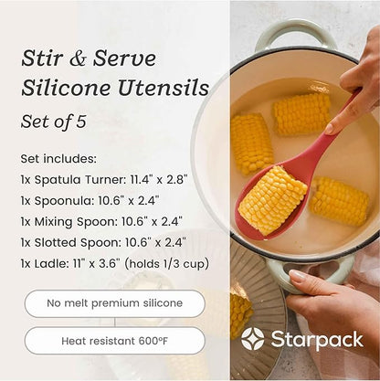 Starpack 'Stir & Serve' Silicone Cooking Utensils Set - Image 5