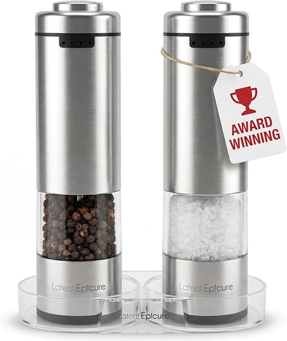 Latent Epicure Electric Salt and Pepper Grinder Set, USB-C Rechargeable by LatentEpicure