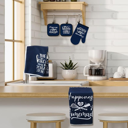 Sratte 6 Pcs Kitchen Decor Accessories Set Farmhouse Towels Pot Holders Oven - Image 7