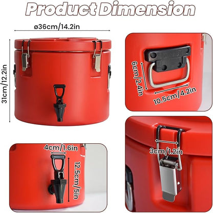 20L/5Gal Insulated Beverage Dispenser, Ice & Hot Drink Dispenser - Image 8
