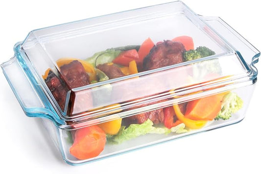 Rectangular Tempered Glass Casserole Dish, Tempered Glass Baking Dish by HUSANMP