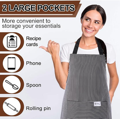 Janmercy 24 Pcs Aprons for Women Men - Image 3