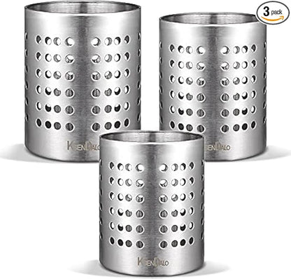 KSENDALO Metal Utensil Holder Set, Small SUS304 Steel Utensil Holder Flatware by KSENDALO