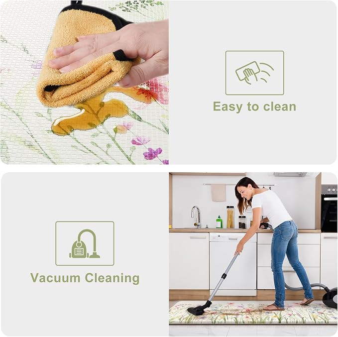 KIMODE Anti Fatigue Kitchen Mat, Cushioned Boho Kitchen Runner, Non Slip - Image 5