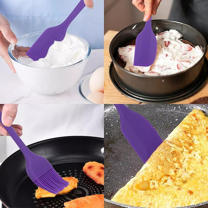 Silicone Spatulas Set, Rubber Spoon Spatula Heat Resistant Spoonula One Piece - Image 3