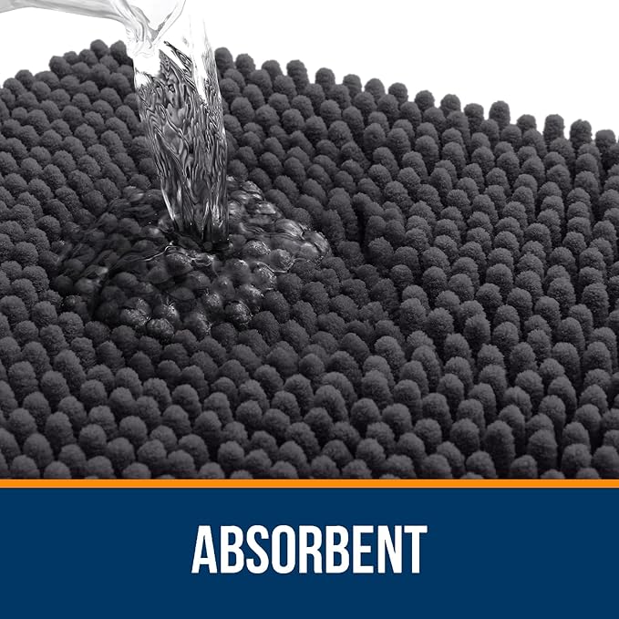 OLANLY Large Bathroom Rugs 59x35, Extra Soft Absorbent Chenille Bath Rugs - Image 4