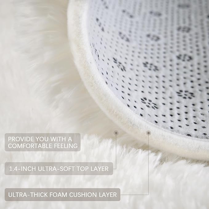 BENRON Soft Area Rugs for Living Room Bedroom Washable, Fluffy Rugs for Kids - Image 6