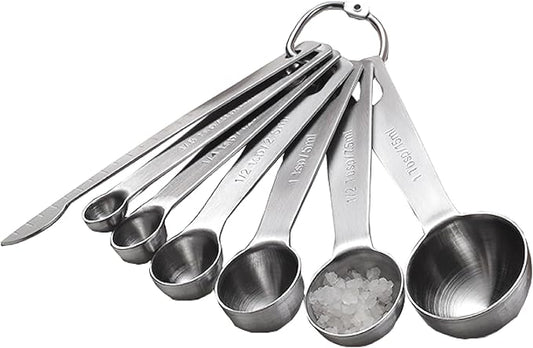 Stainless Steel Measuring Spoons Set, 7 Pieces Kitchen Measuring Sets Gadgets by GrandFort