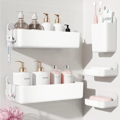 Nieifi Adhesive Wall Shelf, Shower Shelves 5 Pack by Nieifi