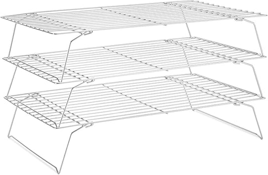 Cooling Rack for Baking 3 Tiers, Stainless Steel Baking Cooking Cooling Racks by Briout