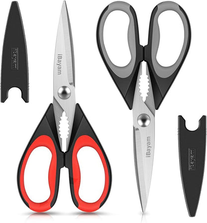 iBayam Kitchen Scissors All Purpose Heavy Duty 2 Pack by iBayamDirect