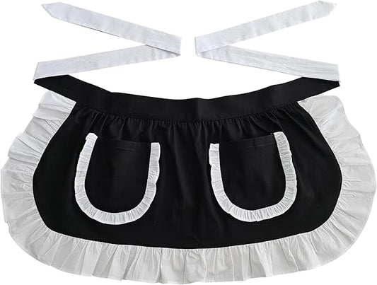 Women’s Waist Aprons with White Pockets Half Server Home Waitress Vintage by CBTRFashion