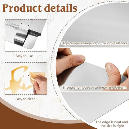 Ferraycle 2 Packs Stainless Steel Fryer Splash Guard Commercial Side Stove - Image 3