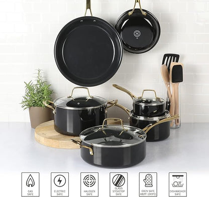 Martha Stewart Lockton 14 Piece Premium Non-Stick Heavy-Gauge Aluminum Cookware - Image 6