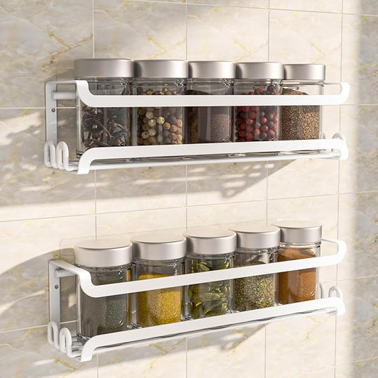 LUCYCAZ 2 Pack Wall Mounted Spice Rack by LUCYCAZ