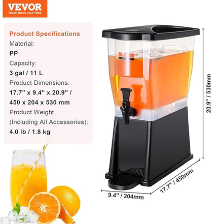 VEVOR Beverage Dispenser, 3 Gallon Drink Dispenser - Image 7