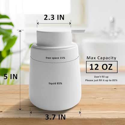 Soap Dispenser Ceramic with Easy-to-Press Pump Hand Lotion Liquid Dispenser - Image 7