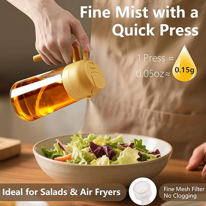 SWEET VIEW Oil Sprayer for Cooking, 16oz/470ml 2 In 1 Glass Olive Oil Sprayr & - Image 3