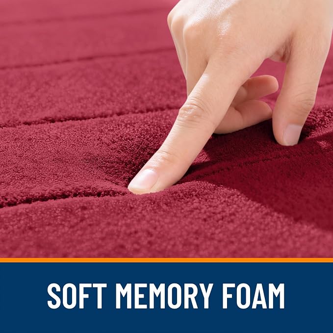 OLANLY Memory Foam Bath Mat 32x20, Super Soft Absorbent Bathroom Rugs, Quick Dry - Image 5