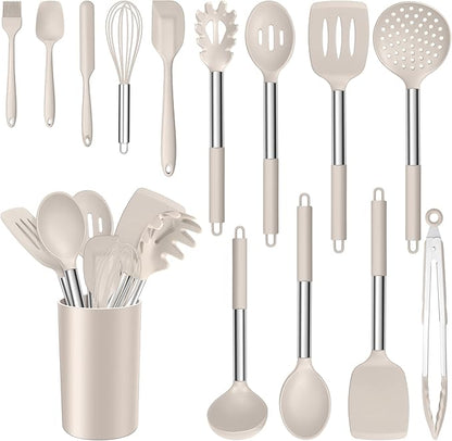 E-far 14 Pieces Silicone Cooking Utensils Set, Kitchen Utensils Set by E-far