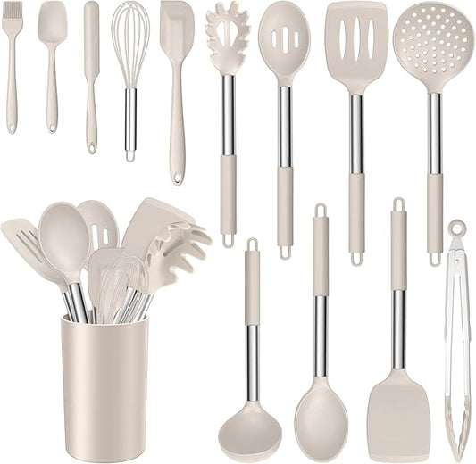 E-far 14 Pieces Silicone Cooking Utensils Set, Kitchen Utensils Set by E-far