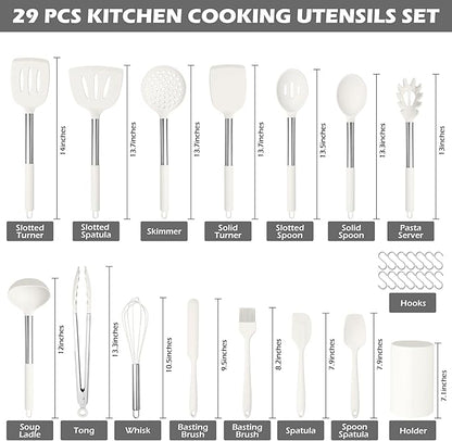HaWare 29 PCS Silicone Cooking Utensils Set, Heat Resistant Kitchen Utensils Set - Image 2