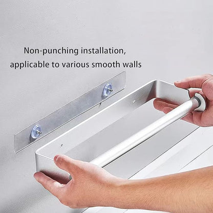 Aheucndg Paper Towel Holder Wall Mount, Self Adhesive or Drill Mounting Paper - Image 6