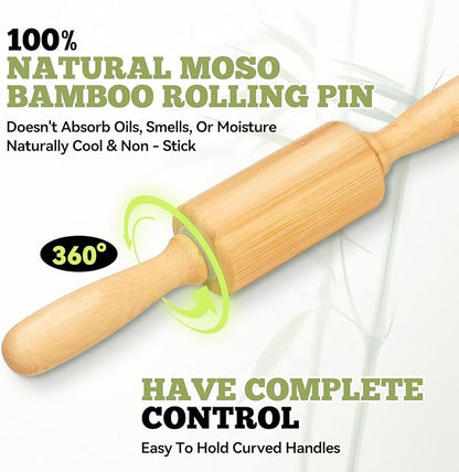 10 inch Wooden Rolling Pin for Baking - Image 6