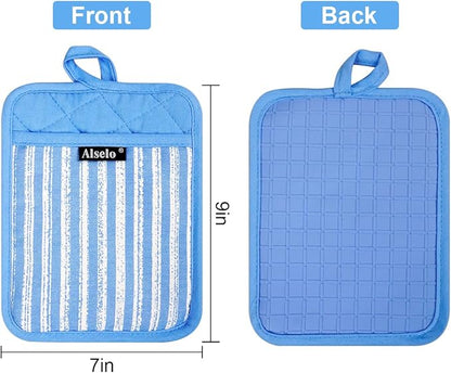 Alselo Silicone Pot Holders Set of 3 Heat Resistant & Non Slip Potholders - Image 2
