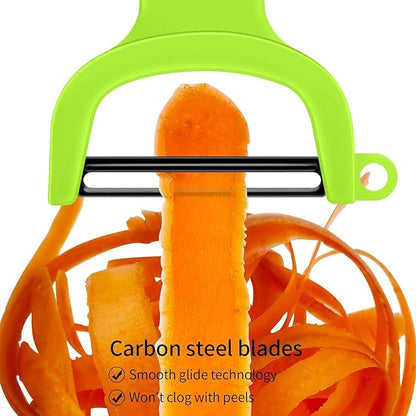 Original Vegetable Fruit Peeler Carbon Steel Blade 3 Pack Red/Green/Yellow… - Image 5