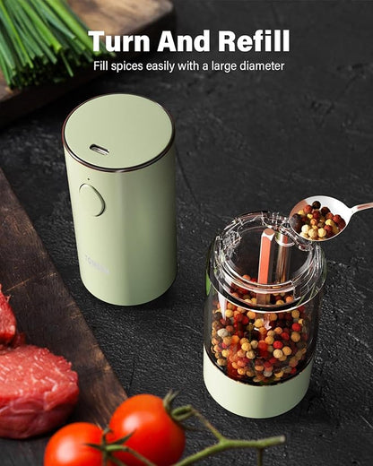 TOMEEM Upgraded Larger Capacity Electric Salt and Pepper Grinder Set - Image 5
