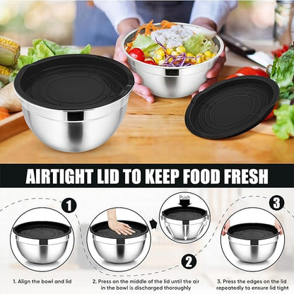 P&P CHEF Black Mixing Bowls - Image 7
