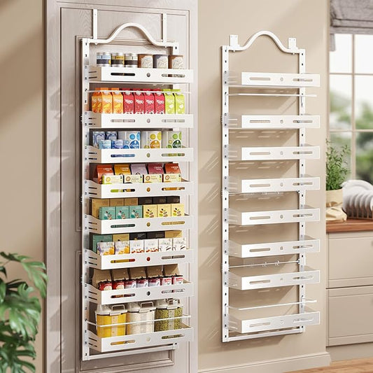8-Tier Over The Door Pantry Organizer, Large 2 IN 1 Wall Mount or Hanging Spice by FREEXPLOYER