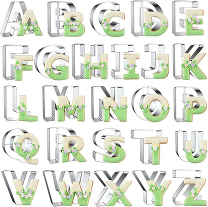 Alphabet Letter Cookie Cutters Shapes Large 3 Inch by Xzhloym