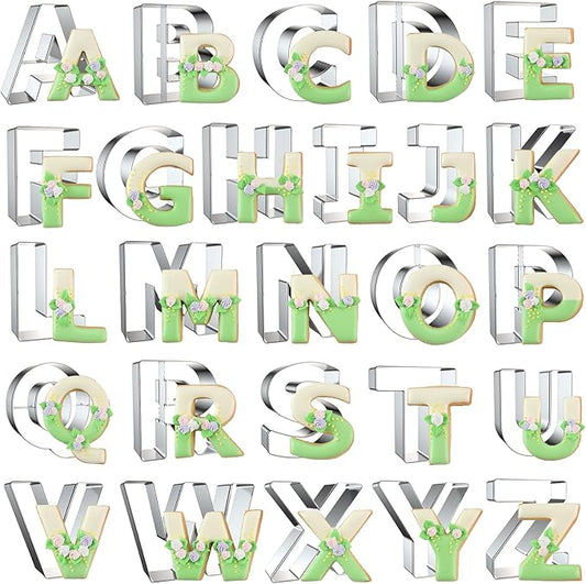 Alphabet Letter Cookie Cutters Shapes Large 3 Inch by Xzhloym