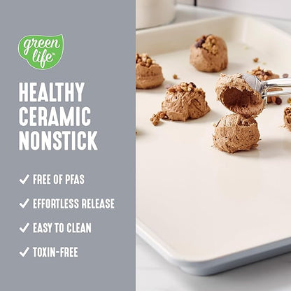 GreenLife Bakeware 18” x 13” Half Cookie Sheet Baking Pan, Non-Toxic PFAS-Free - Image 2