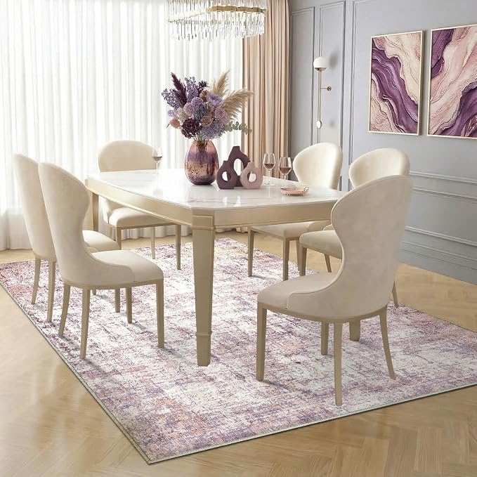 5x7 Area Rugs Washable Living Room Rug-No Slip Soft Carpets Modern Abstract - Image 8