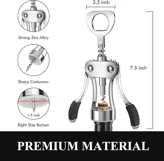 KORCCI Multifunctional Wine Bottle Opener Gift Set - Image 3