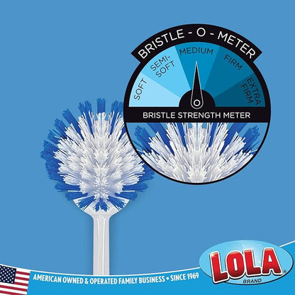 Dish Brush Scrubber for Kitchen, 2 Pack, by LOLA, Has Stiff Bristles & Food - Image 4