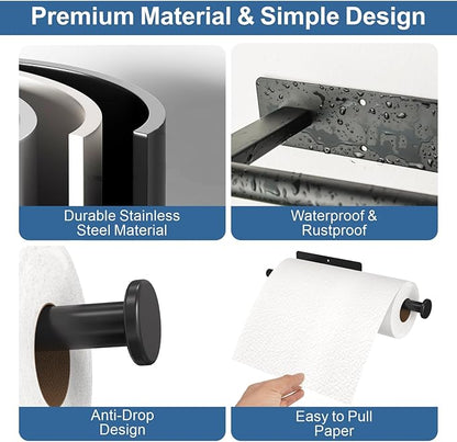 CUXIXA Paper Towel Holder Under Cabinet 2 Pack, Upgraded Self Adhesive Paper - Image 4