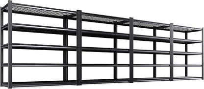Set of 4 Garage Shelving-3000 lbs 5 Tier Storage Shelves, Adjustable Heavy Duty by Unknown
